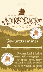 Adk Winery Gewurztraminer Shelf Talker